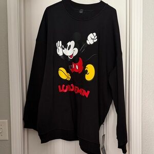 lululemon athletica Black Mickey Mouse Crewneck Sweater - NWT